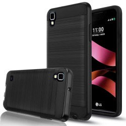 LG Tribute HD, X Style, Volt 3, LS676 Armor Hybrid Case (Black)